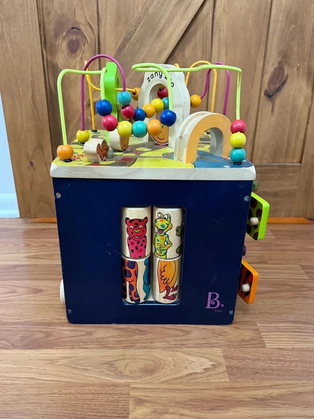 Zany Zoo Animal Activity Cube with Bead Maze Alphabet Blocks & Animals